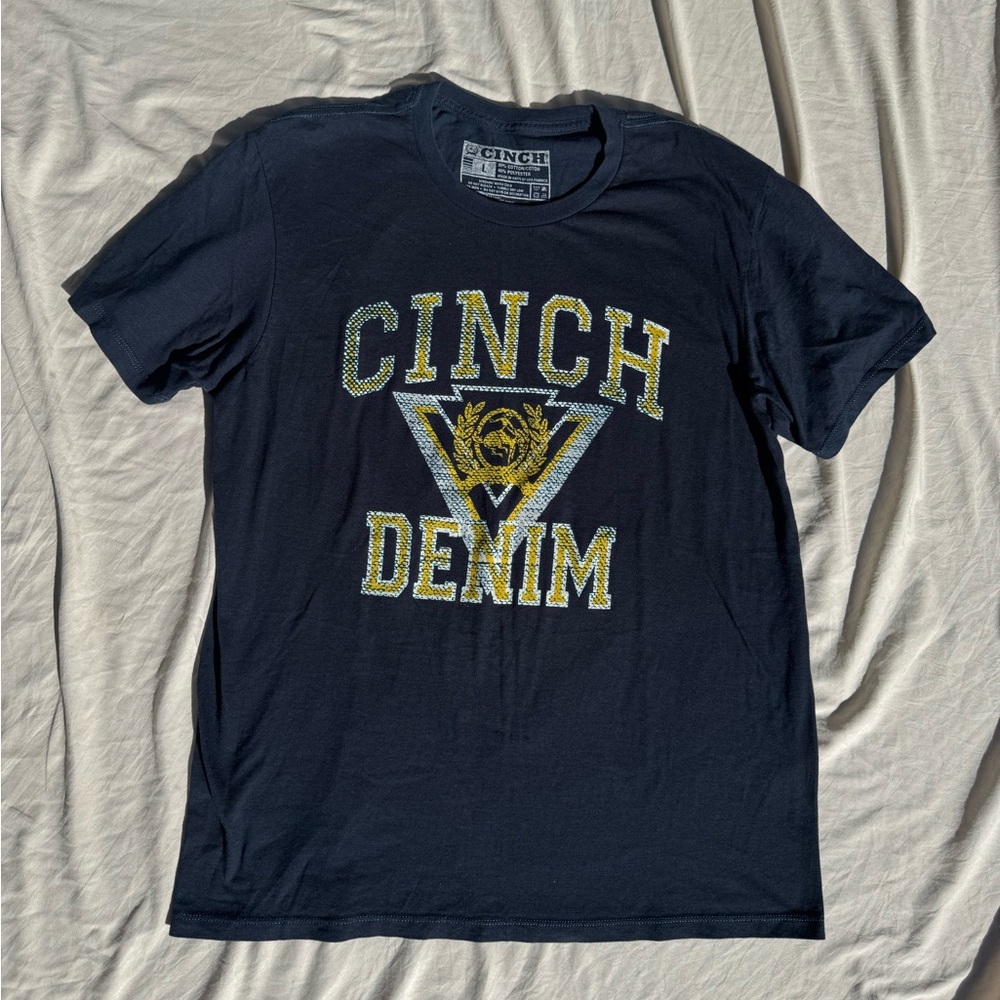 Cinch Men's Dark Blue Graphic Tee